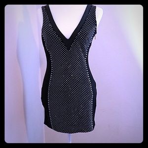 Bebe Black Bodycon Mini Dress Sleeveless V-Neck